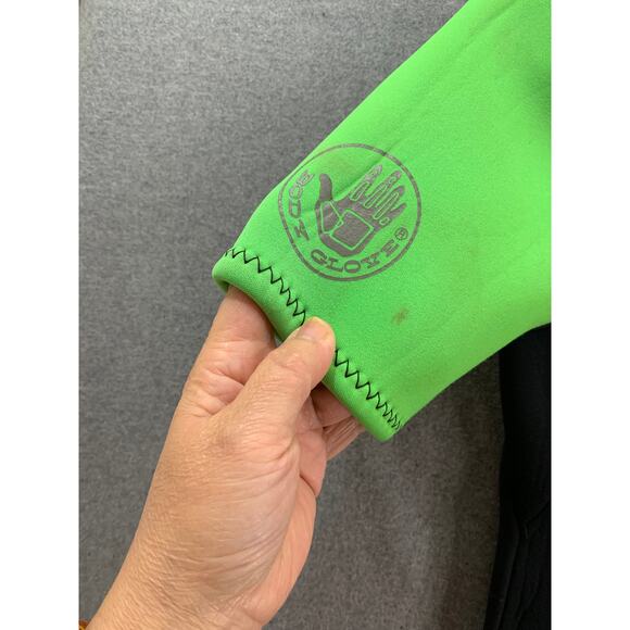 Body Glove Wetsuit Mens Size Small Black Green Short Sleeve Back Zip - Picture 7 of 8